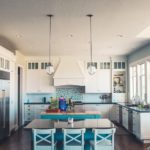 kitchen with fridge freezer