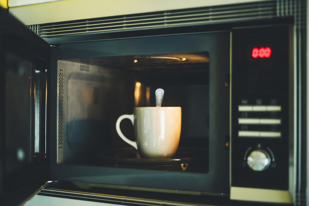 Spoon in microwave