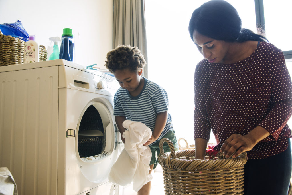 loading washing machine